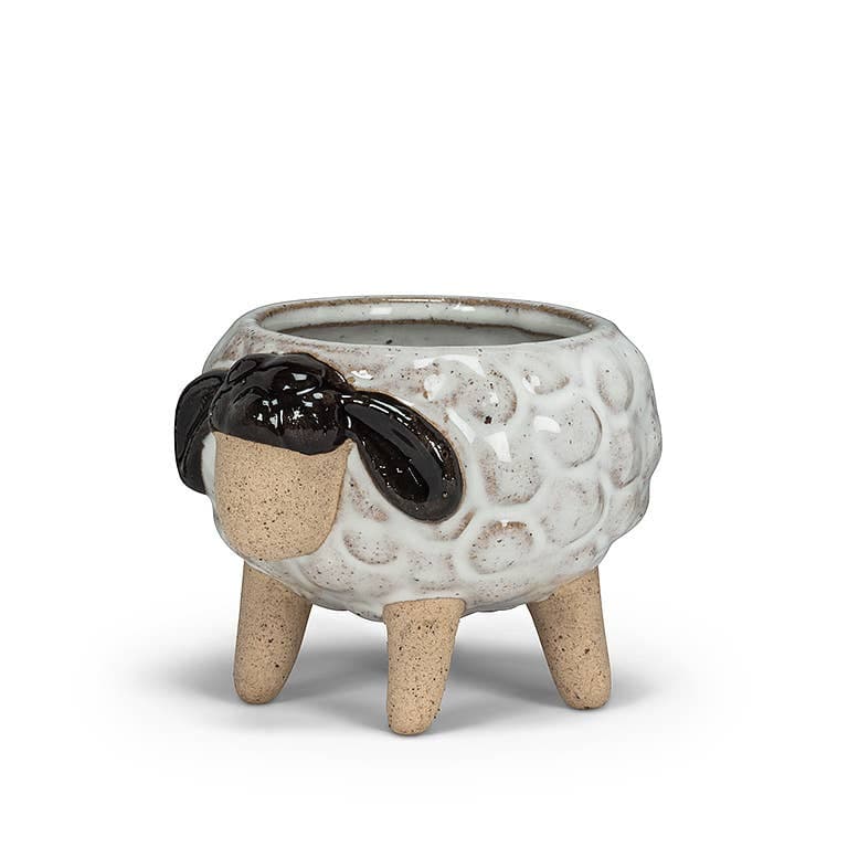 Sm Sheep on Legs Planter-2.5"H