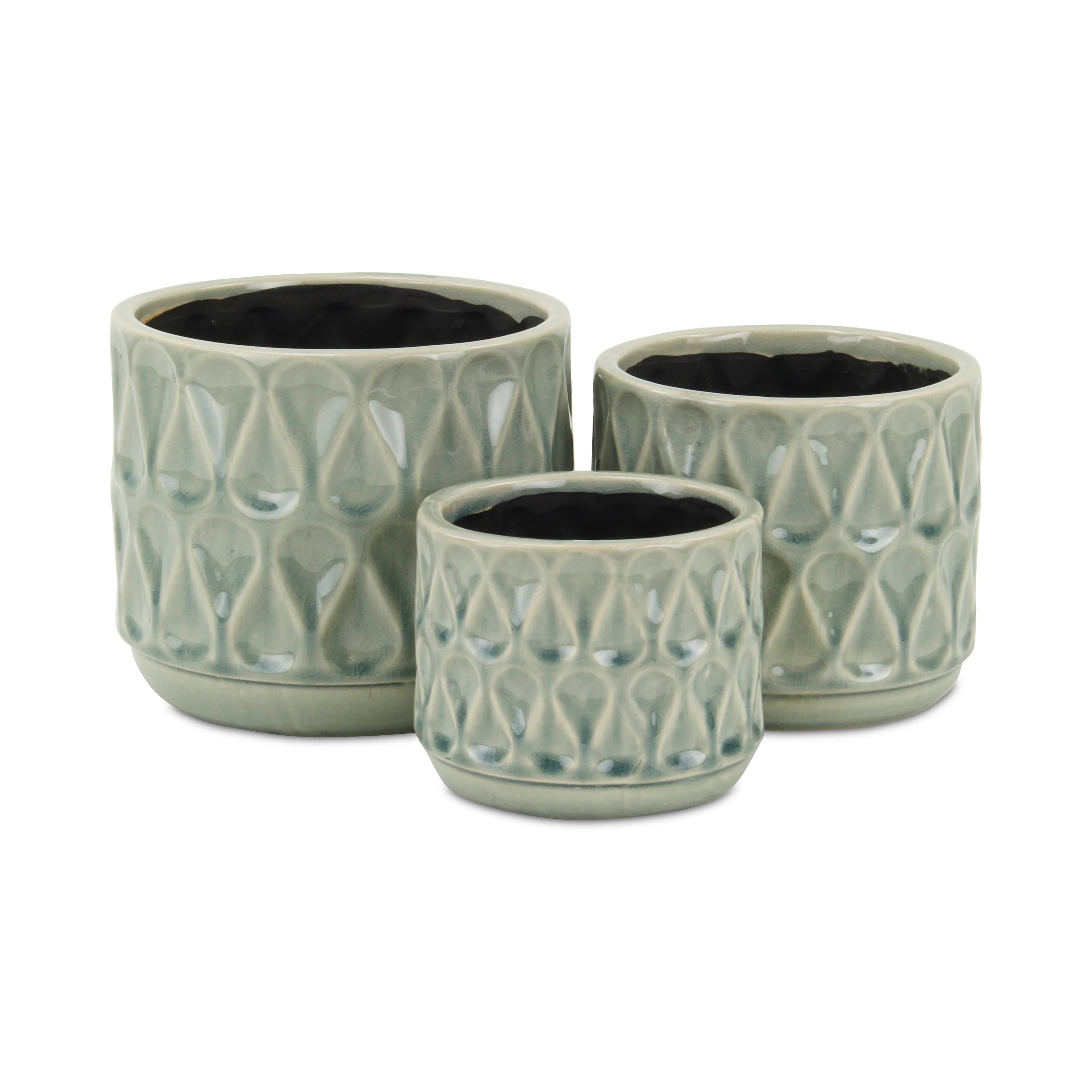 Lacrima Green Droplet Pot Medium