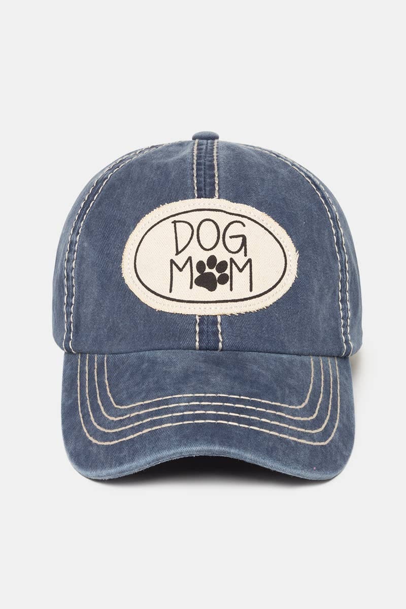 Dog Mom Canvas Patch Leopard Baseball Cap