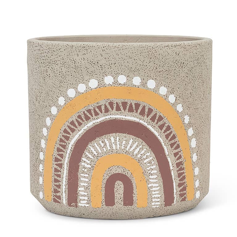 Lg Boho Rainbow Planter-7"D-420
