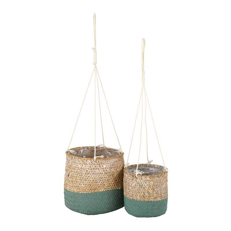 Green and Natural Basket 4"