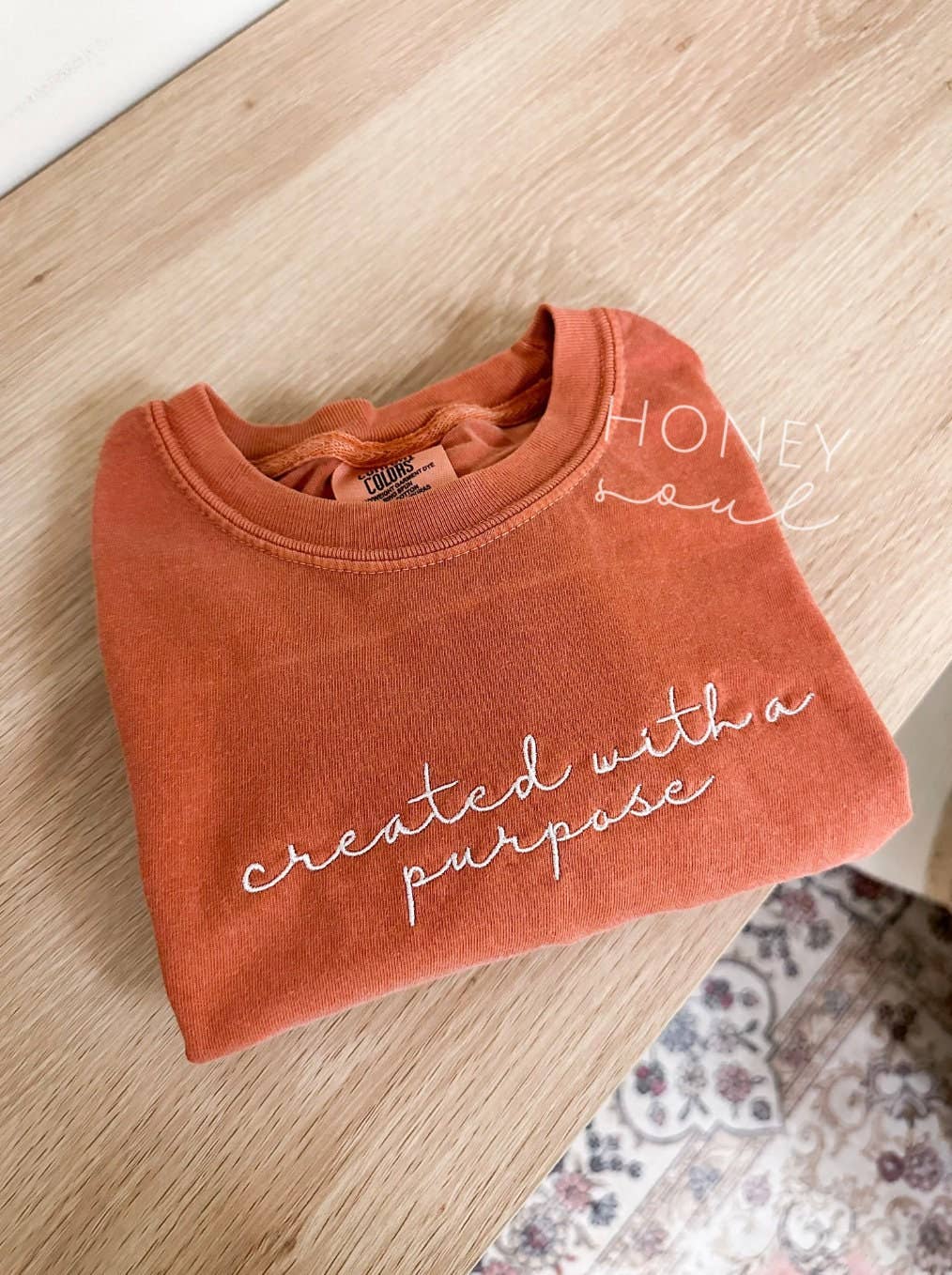 Embroidered Created With A Purpose Tee