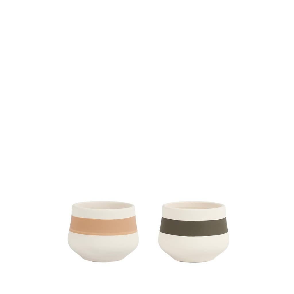Trenton Pot Round White - 4.75 x 3.75"
