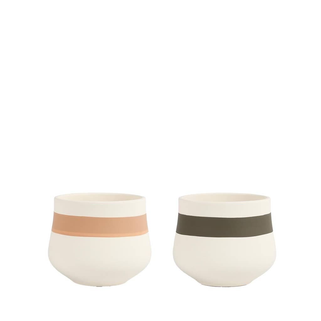 Trenton Pot Round White - 7 x 5.75"